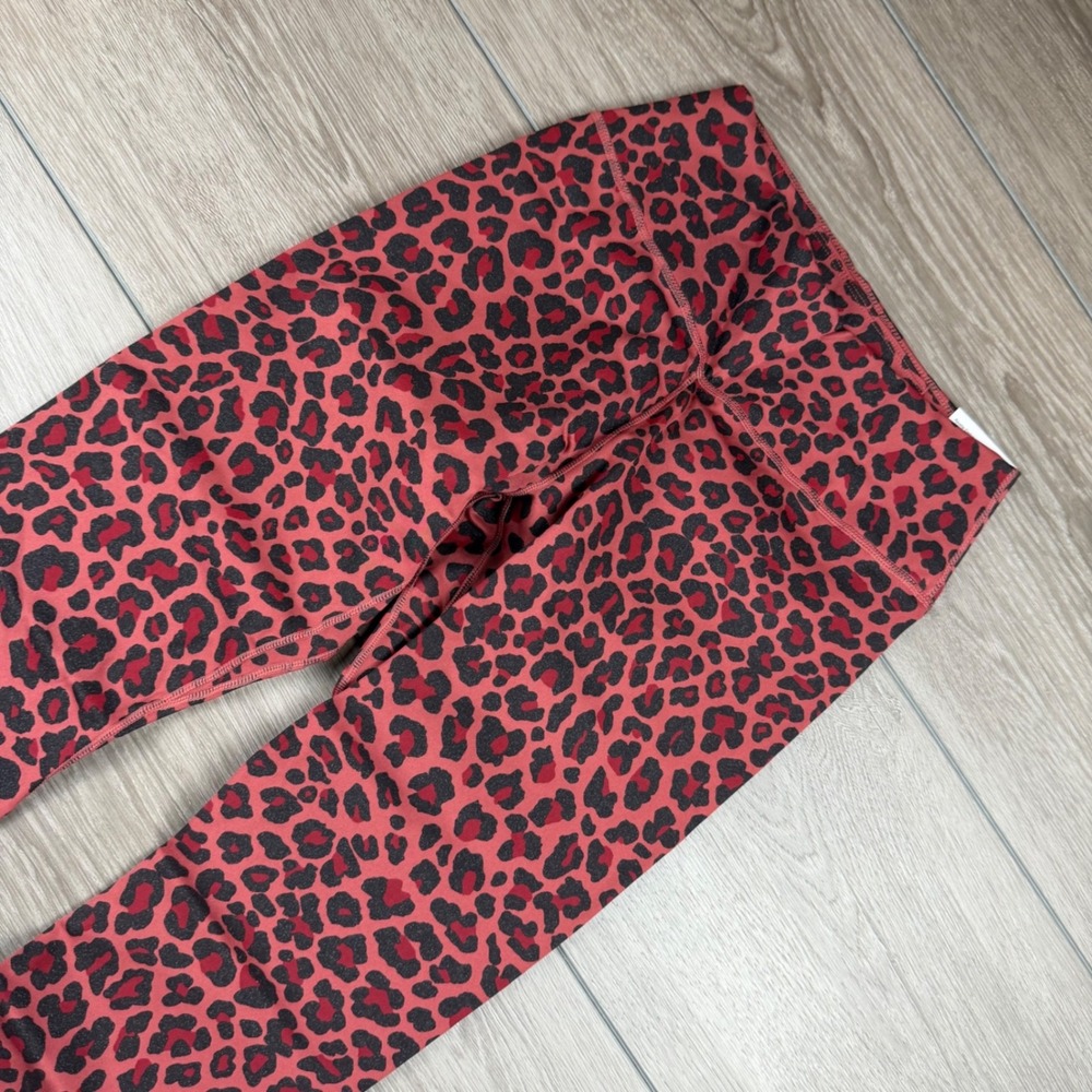 Nike Women Training One Leopard Print Leggings Red XS DV7268-661